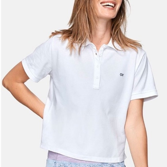 Last One SM: Outdoor Voices | White Cropped Polo - Picture 1 of 10